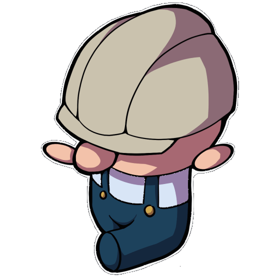 Worker being held animation